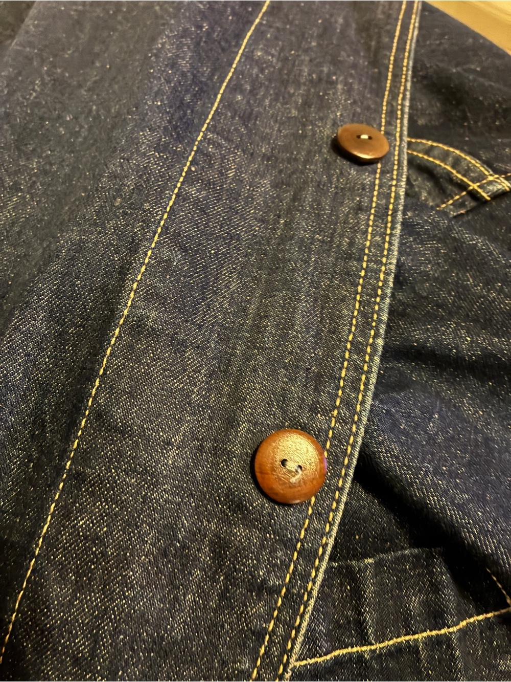 Levi's Blue Denim Jacket with Red Logo Patch - Picture 3 of 7